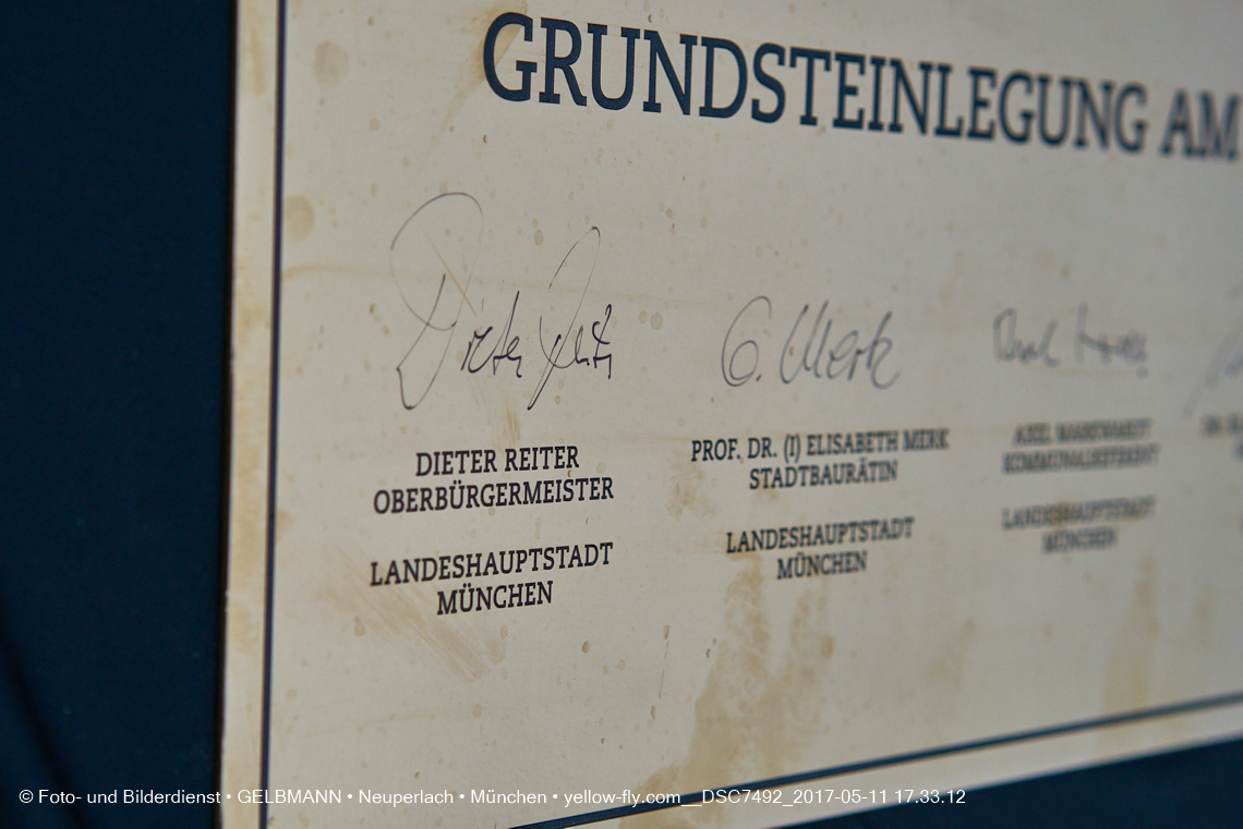 11. Mai 2017 - Grundsteinlegung für die LOGE und dem Kulturquadrat in Neuperlach